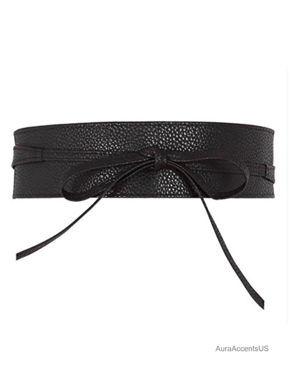 Women's PU Leather Obi Belt - Self Tie Wrap Cinch Waistband for Dress